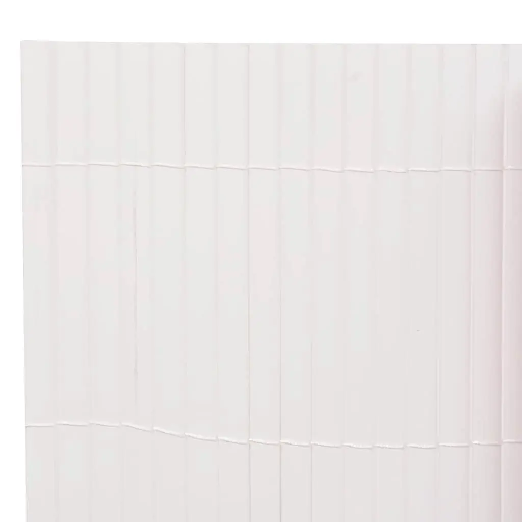 Double-Sided Garden Fence Panel 90x300 cm White Weather-Resistant PVC Outdoor Sectioning Windbreak