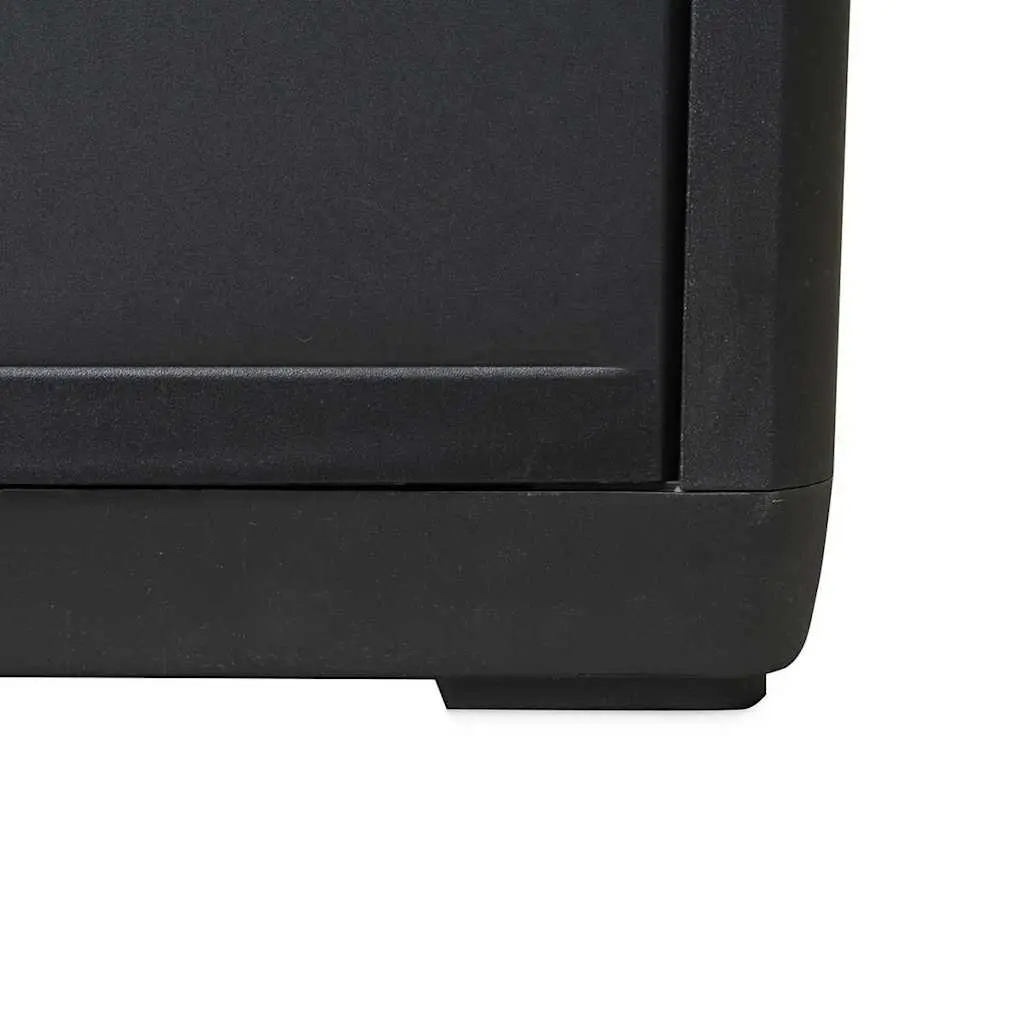 Garden Storage Cabinet Black Outdoor Patio Shed with Adjustable Ventilated Shelf