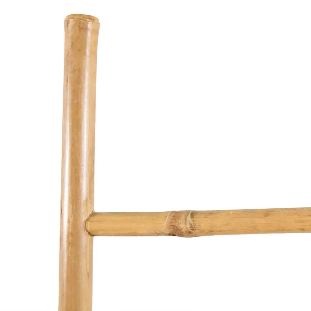 Bamboo Towel Ladder 5 Rungs Freestanding Bathroom Towel Rack Home Decor 150cm