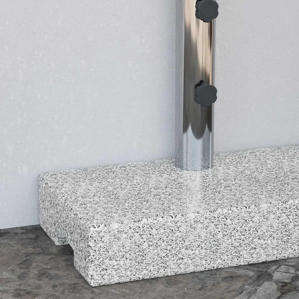 Granite Parasol Base 25kg Rectangular Heavy Duty Outdoor Umbrella Stand Grey