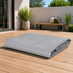 Heavy-Duty Tarpaulin 3x6 m Grey Waterproof Cover Garden Furniture Trailer