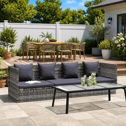 Garden Lounger Bed 200x60cm in Grey - Elevate Your Space