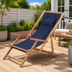 Elevate Your Outdoor Space with a Blue Reclining Beach Chair