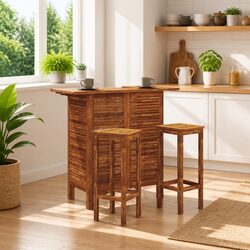 Bar Table 110x50x105 cm Solid Acacia Wood Outdoor Indoor High Dining Furniture