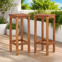 Enhance Your Garden with Acacia Wood Bar Chairs Set
