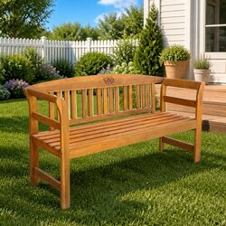 Enhance Your Outdoor Space with a 157cm Brown Garden Bench