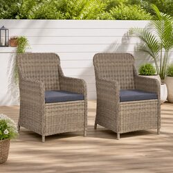 Brown Armchair Set for an Inviting Outdoor Space