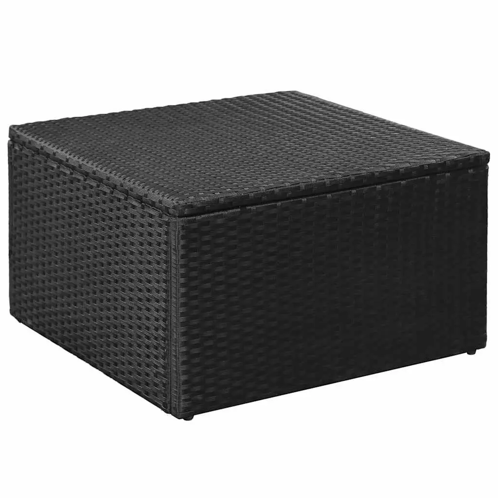 4 Piece Outdoor Garden Lounge Set Water-resistant PE Rattan Sofa Armchair Coffee Table Ottoman