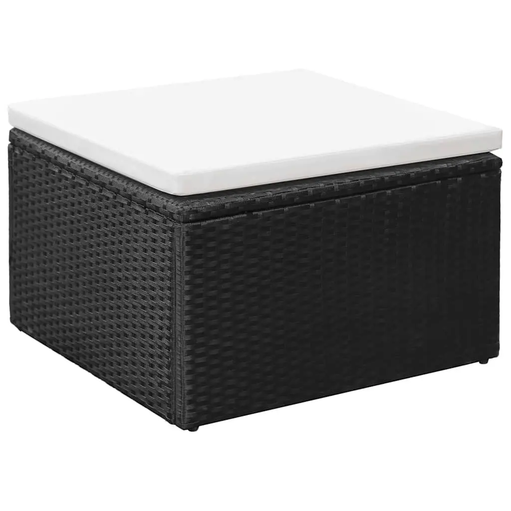 4 Piece Outdoor Garden Lounge Set Water-resistant PE Rattan Sofa Armchair Coffee Table Ottoman
