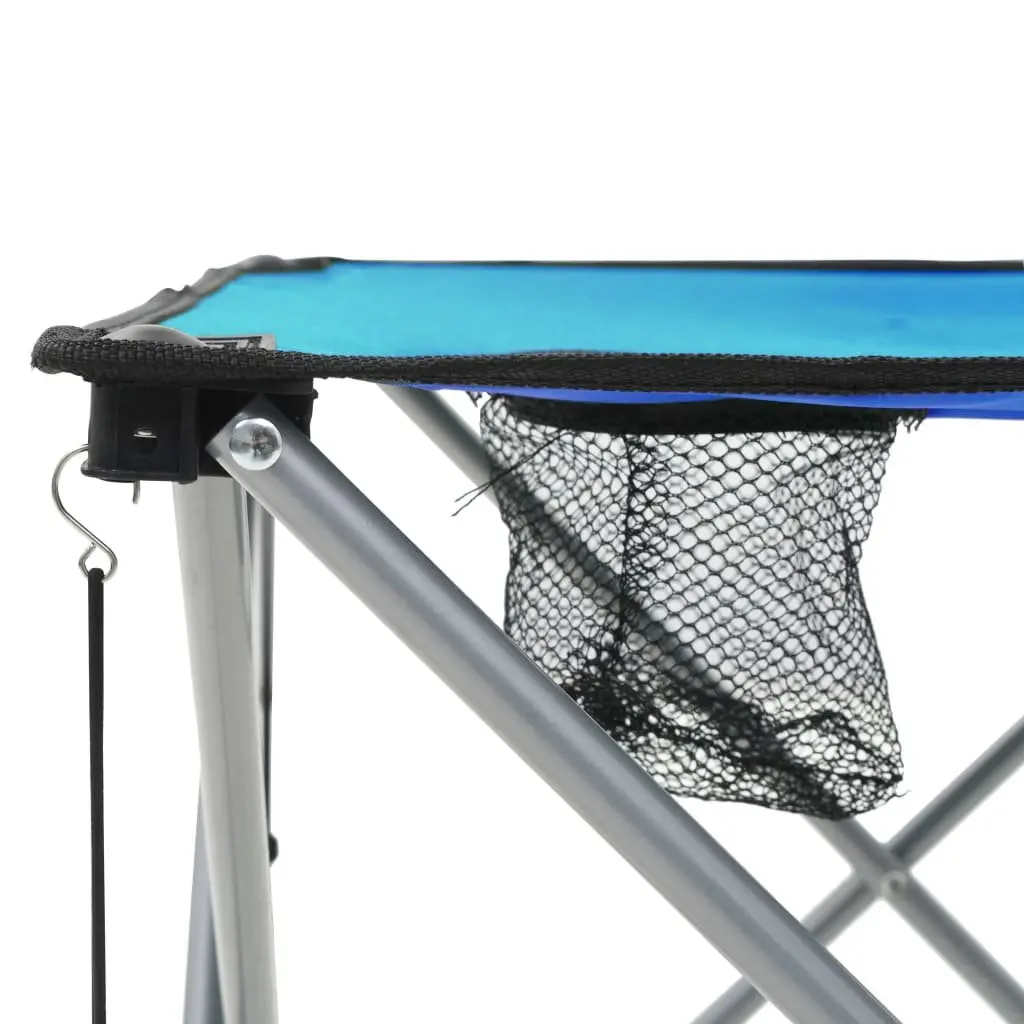 Camping Table and Chair Set 3 Pieces Folding Portable Outdoor Furniture with Steel Frame and Weather Resistant Fabric