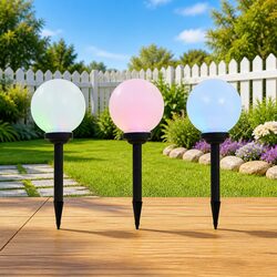 Enhance Your Outdoor Spaces with 3 RGB Solar Lamps
