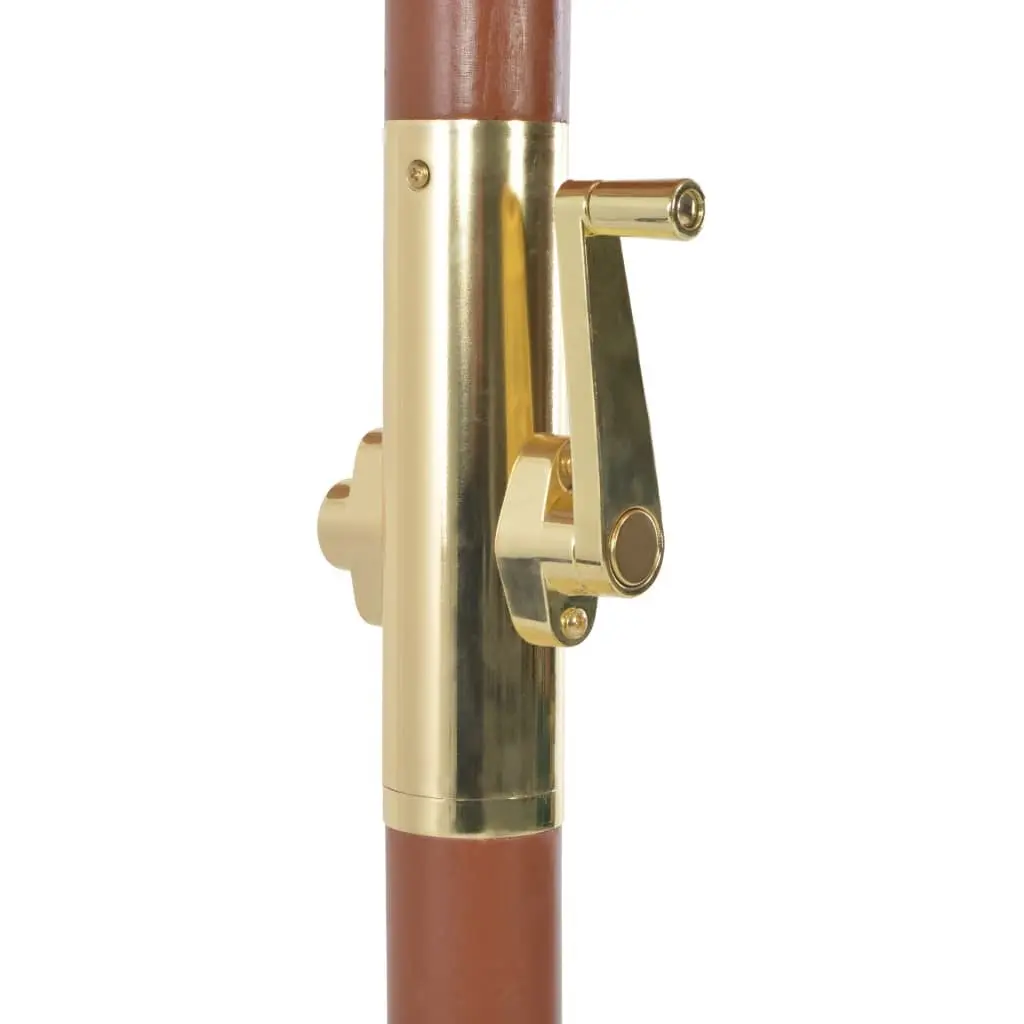 Garden Parasol 300cm Wooden Pole UV Protective Taupe Crank Mechanism