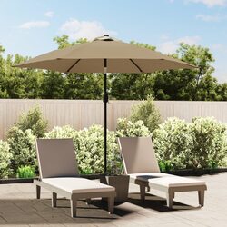 Enhance Your Outdoors with the 300cm Taupe Parasol