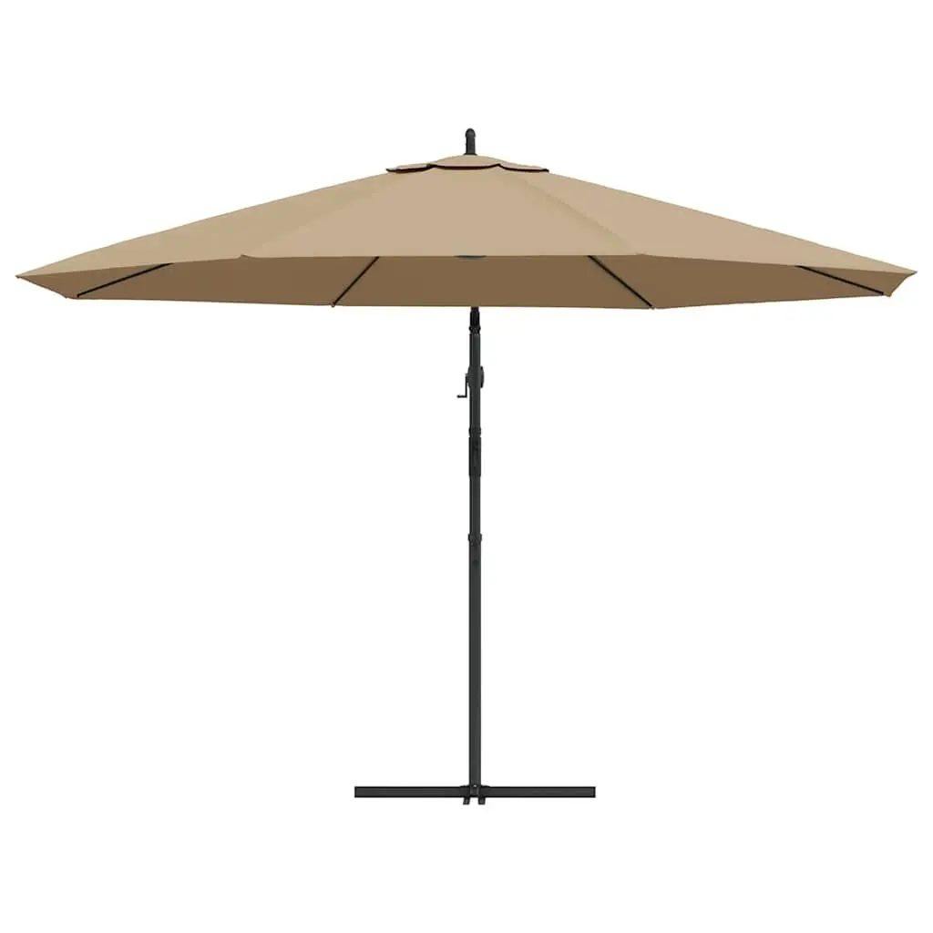 Cantilever Garden Parasol Outdoor Hanging Umbrella 350cm Taupe Shade
