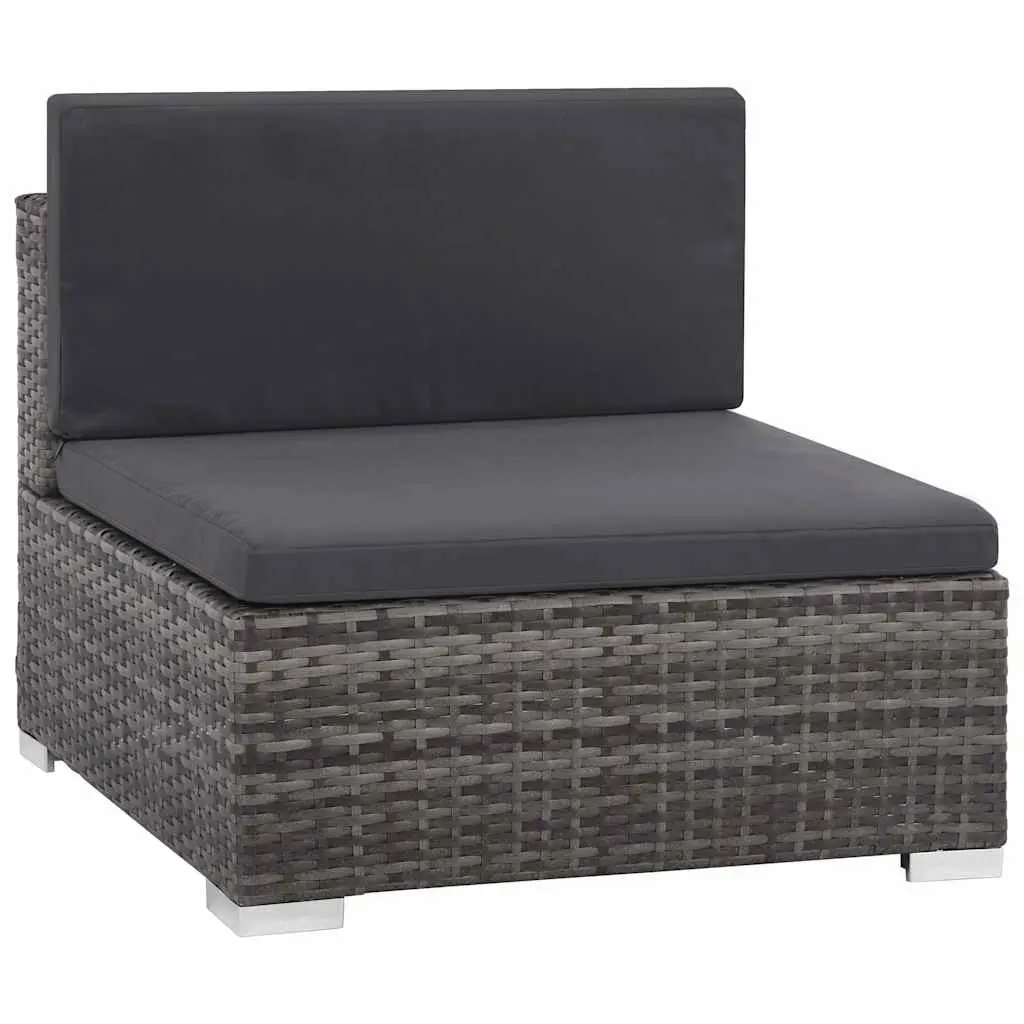 7 Piece Outdoor Garden Lounge Furniture Set Modular Weather-Resistant PE Rattan Sofa Patio Sectional with Cushions