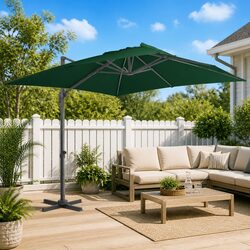Enhance Your Outdoors with 400x300 cm Green Parasol