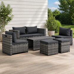 Elevate Your Outdoor Space with this 6-Piece Lounge Set
