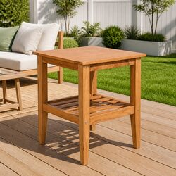 Transform Your Space with This Teak Coffee Table 40x40x50 cm