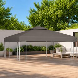 2-Tier Gazebo Top Cover 3x3 m Outdoor Canopy Roof Replacement Shade Taupe