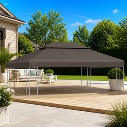 Enhance Your Outdoor Space with This Taupe Gazebo Cover