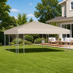 Gazebo Top Cover 3x3 m Beige Outdoor Canopy Replacement Sunshade Roof Panel