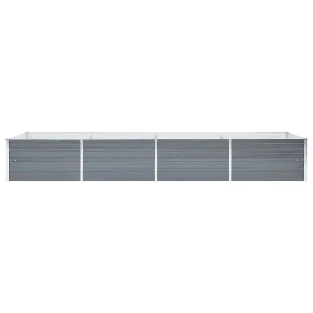 Raised Garden Bed Planter Box 320x80x45cm Heavy-duty Galvanised Steel Construction Grey