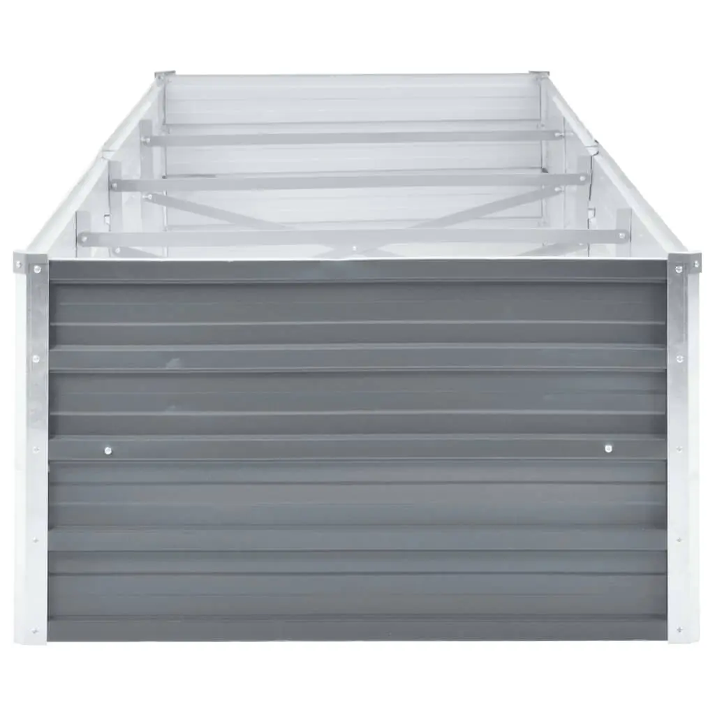 Raised Garden Bed Planter Box 320x80x45cm Heavy-duty Galvanised Steel Construction Grey