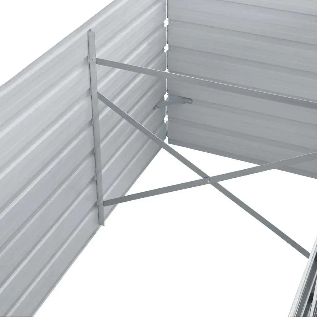 Raised Garden Bed Planter Box 320x80x45cm Heavy-duty Galvanised Steel Construction Grey