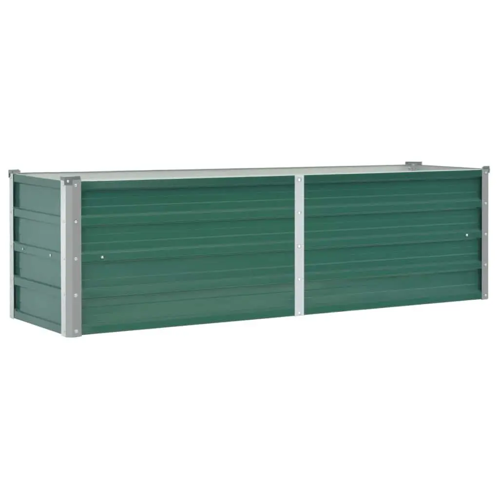 Raised Garden Bed Planter Box 160 x 40 x 45 cm Heavy-duty Galvanised Steel Weather Resistant Outdoor Container for Vegetables Flowers Herbs