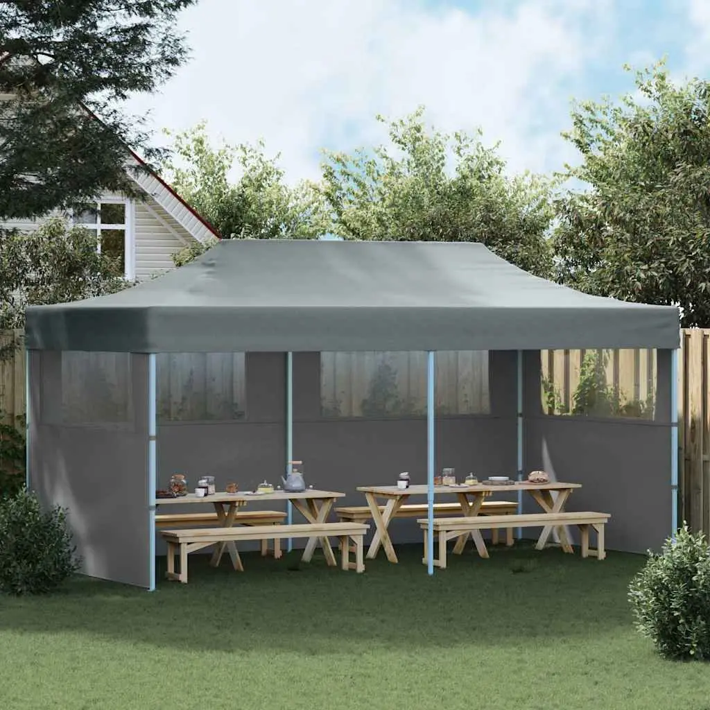 Folding Pop-Up Party Tent 3x6m Outdoor Canopy with Removable Sidewalls