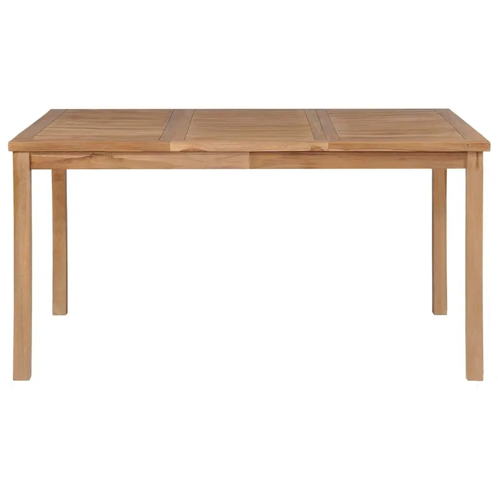 Outdoor Dining Table 150x90x77 cm Solid Teak Wood Weather Resistant Garden Patio Furniture
