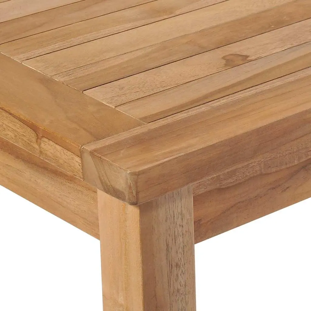 Outdoor Dining Table 150x90x77 cm Solid Teak Wood Weather Resistant Garden Patio Furniture