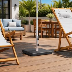 Enhance Your Outdoor Space with a Black Granite Umbrella Stand