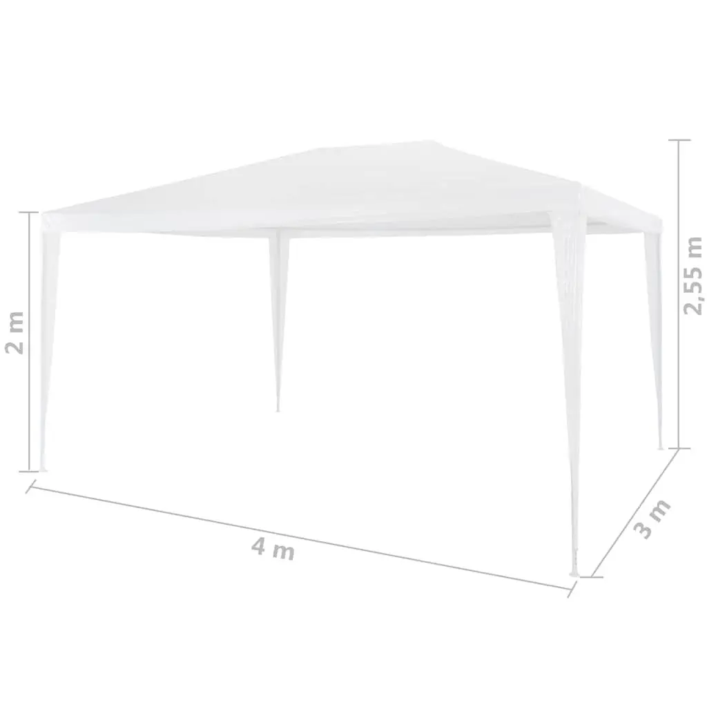 Party Tent 3x4m White Outdoor Gazebo Canopy UV and Water Resistant Steel Frame