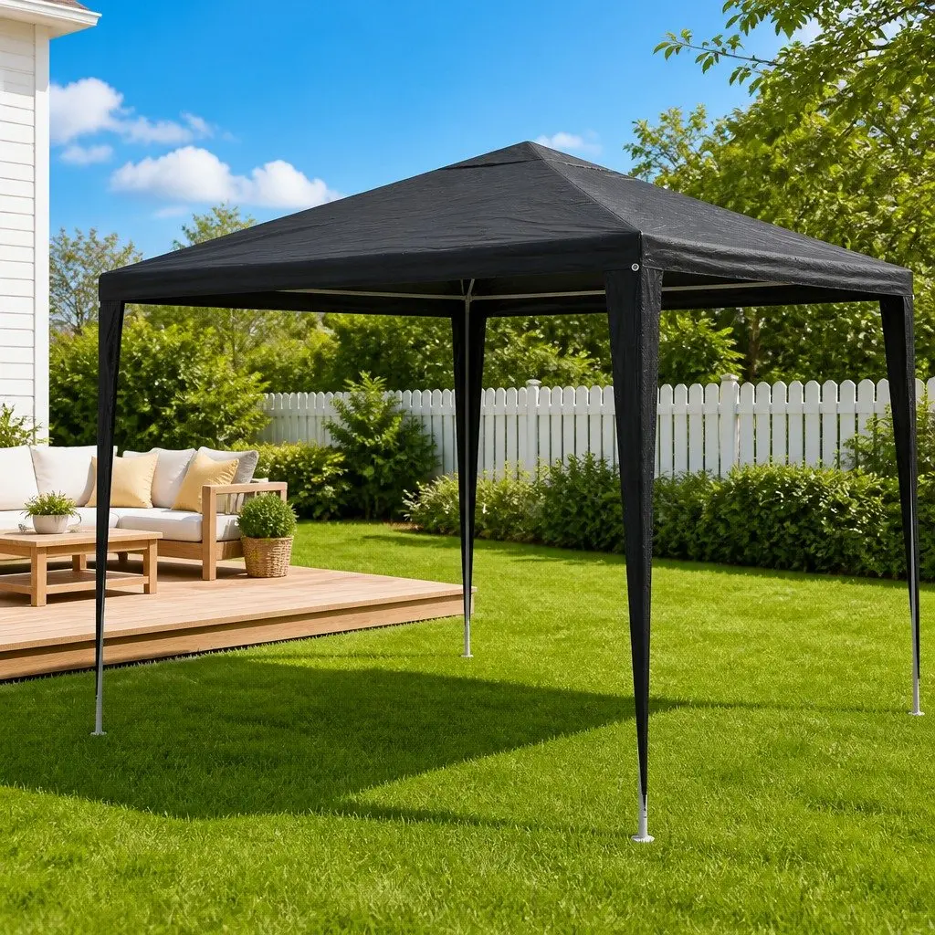 Party Tent 3x3m Anthracite UV Water Resistant Outdoor Canopy Gazebo