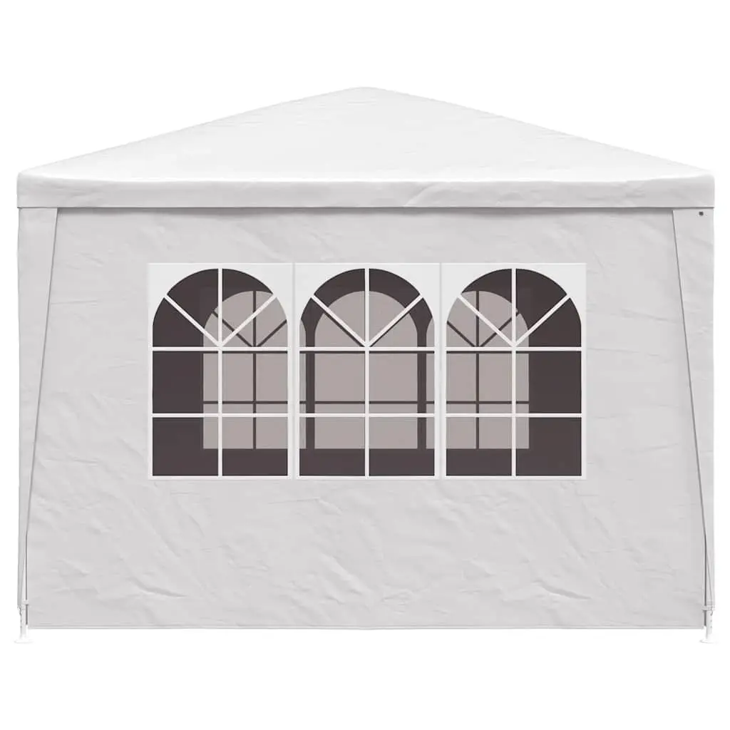 Party Tent 3x3 m White Outdoor Canopy Gazebo UV and Water-Resistant with Side Panels and Door