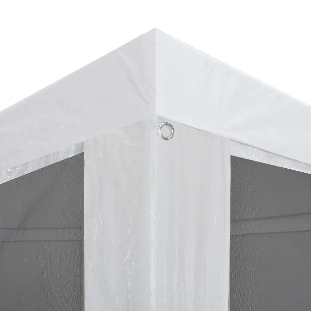 Party Tent 6x3 m White Mesh Sidewalls Insect Protection Outdoor Canopy Garden Gazebo Shelter