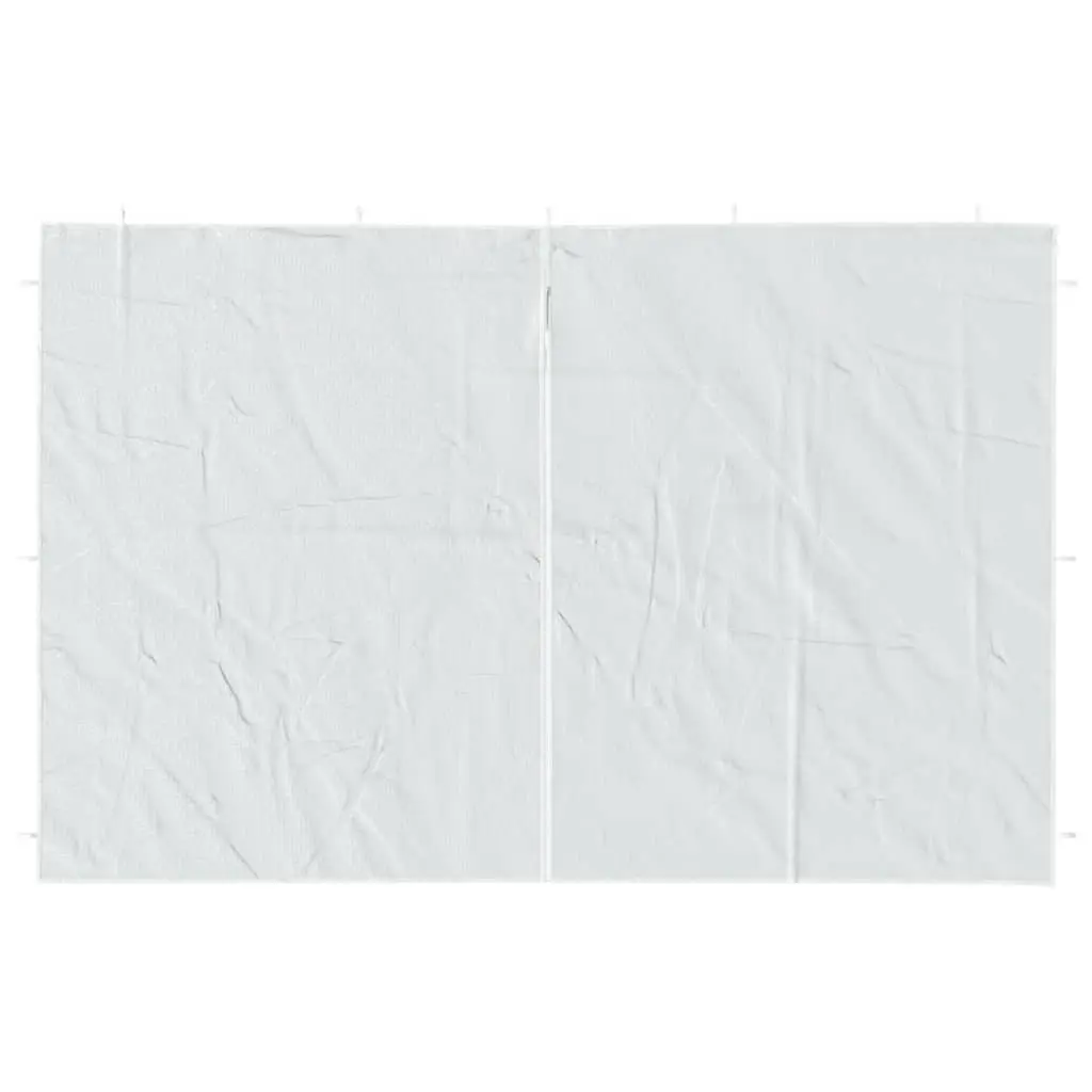 Outdoor Party Tent White Sidewall Panels 2 Pieces PE Zippered for Garden
