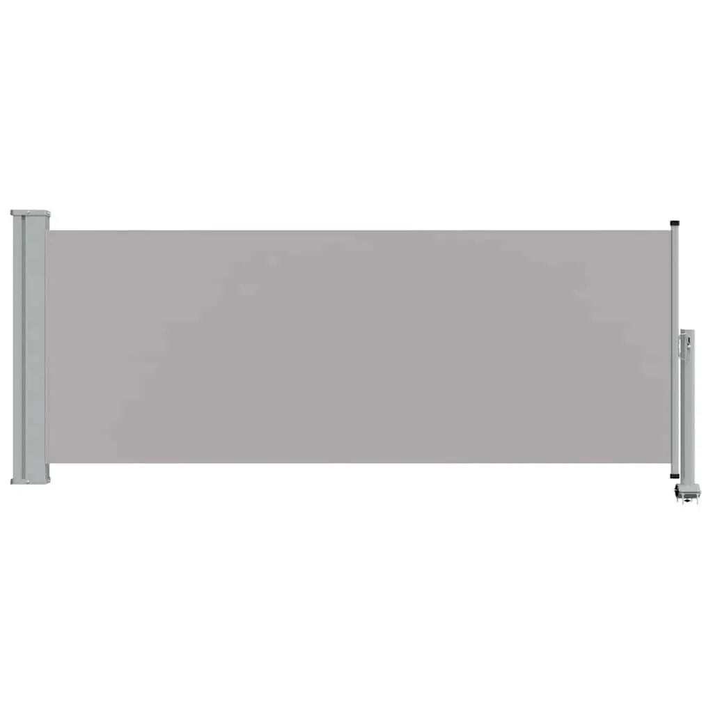 Retractable Side Awning 100 x 300 cm Grey UV and Tear Resistant Polyester Outdoor Privacy Screen