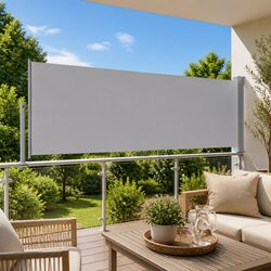 Enhance Your Outdoor Space with a Grey Side Awning 120 x 300 cm