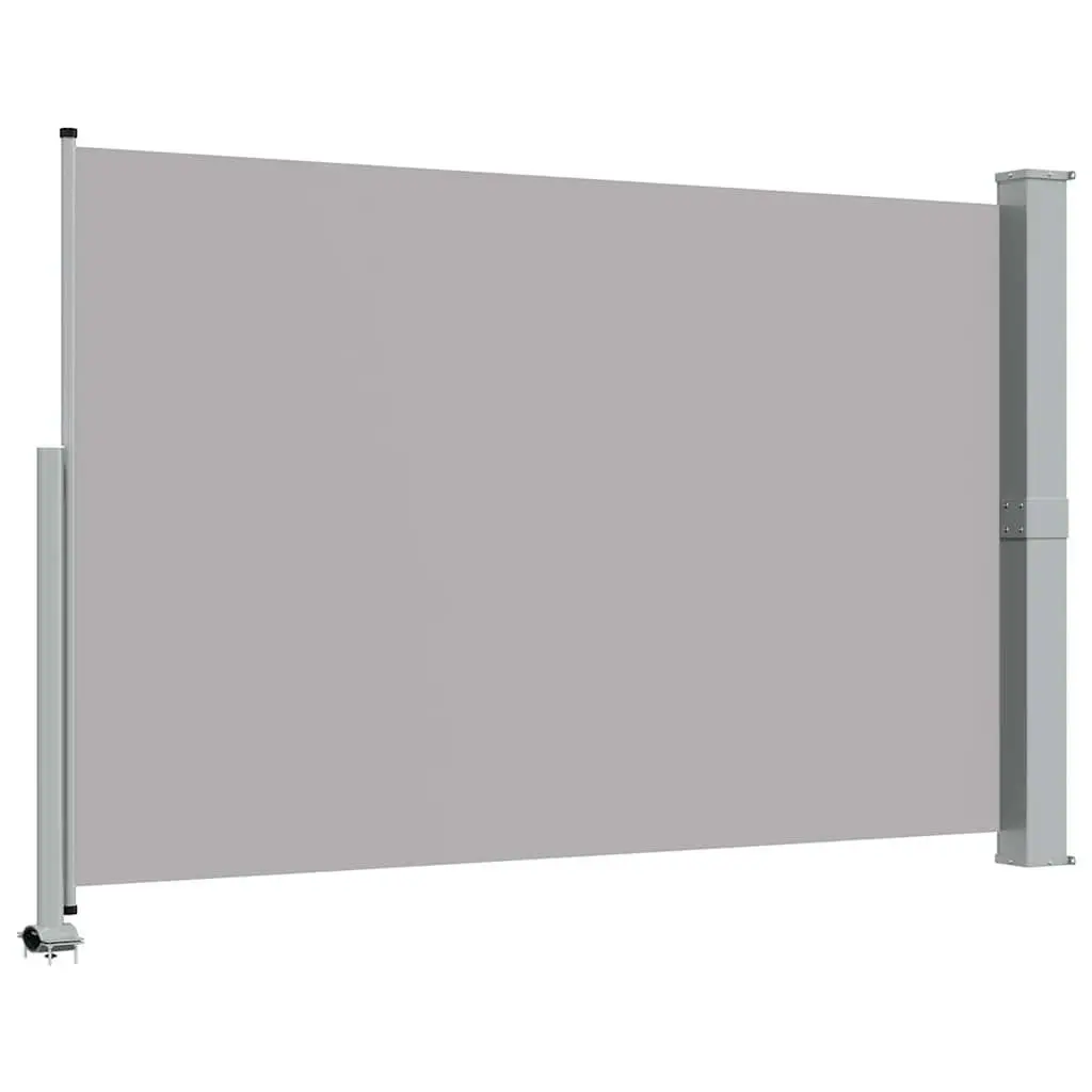 Retractable Side Awning 160 x 300 cm Grey Outdoor Privacy Screen Shade