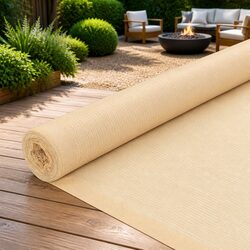 Privacy Net Outdoor Garden Shade Beige HDPE Balcony Patio Screen Windbreak 2x10m