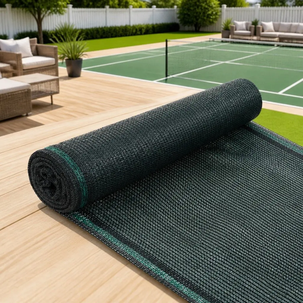 Tennis Court Screen 1.6 x 25m HDPE Privacy Barrier Windbreak Weather Protection