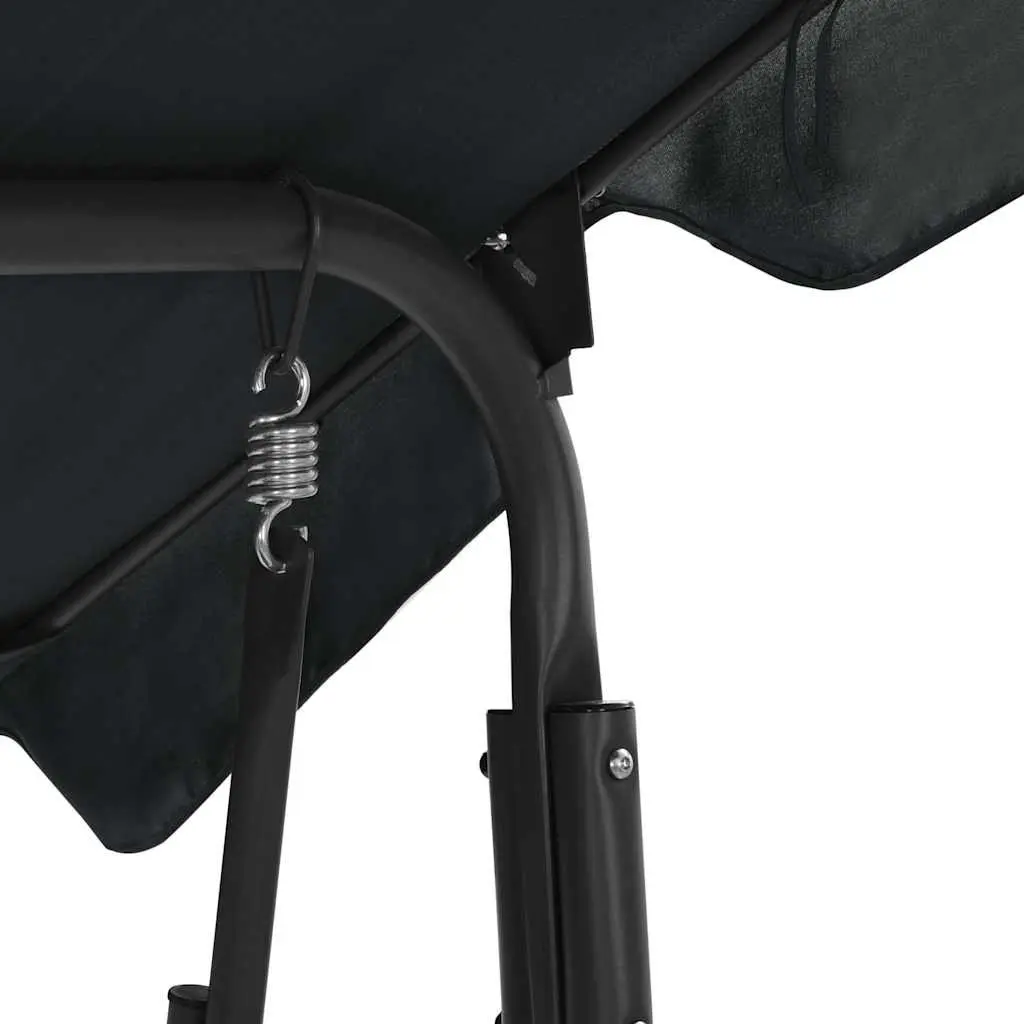 Garden Swing Bench Outdoor Patio Chair Canopy Shade Relaxing Seat Anthracite