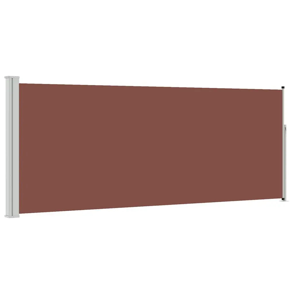 Retractable Side Awning 117x314 cm Brown Outdoor Privacy Screen