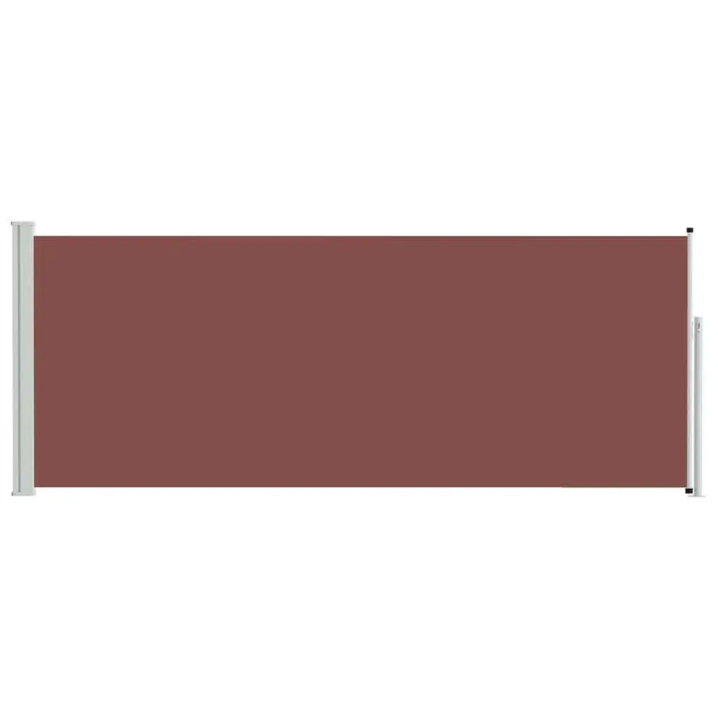 Retractable Side Awning 117x314 cm Brown Outdoor Privacy Screen