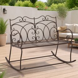 Elevate Your Outdoor Space with This Antique Brown Bench