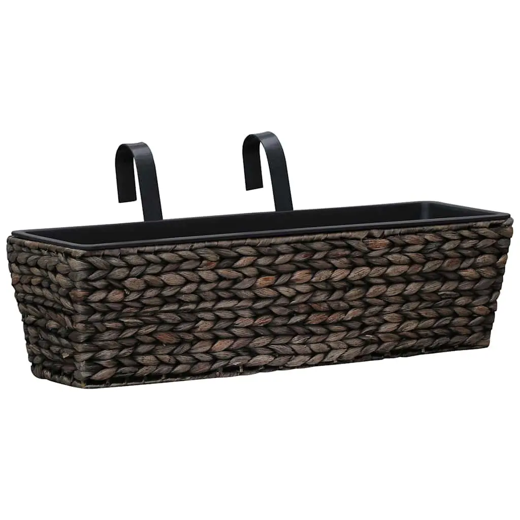 Water Hyacinth Planters 2 Pcs Brown Indoor Plant Pots Removable Containers