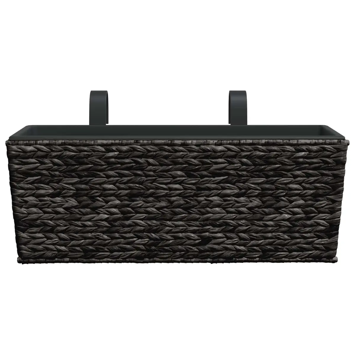 Water Hyacinth Planters Set of 2 Black Indoor Garden Pots with Removable Pots