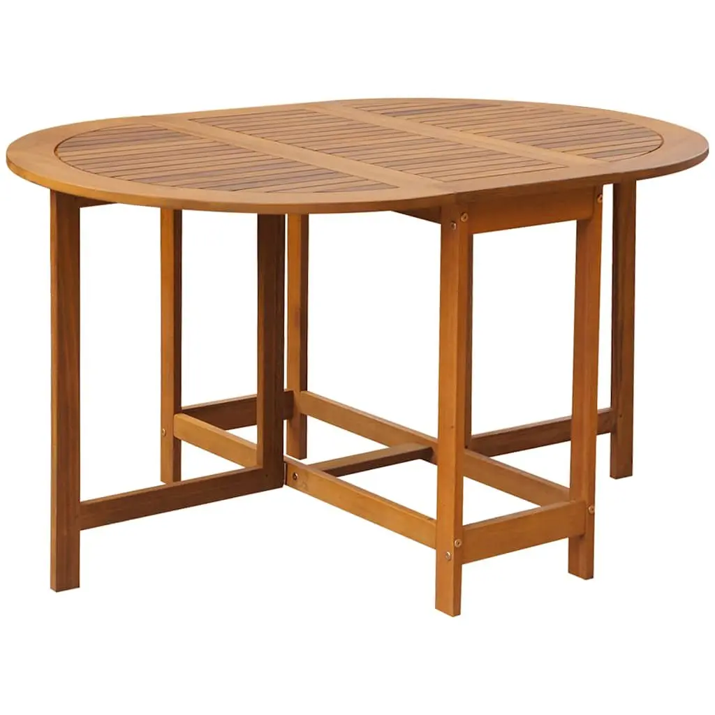 Outdoor Dining Set 5 Piece Folding Table Chairs Garden Patio Furniture Brown